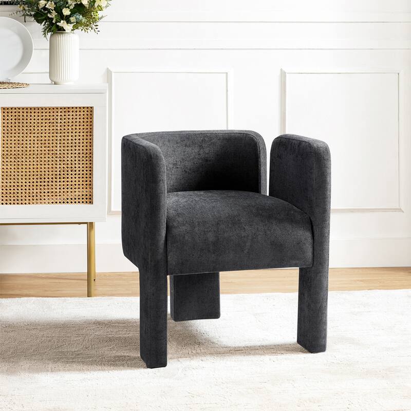 Eugen Modern Low Back Dining Chair with Three-legged Design By HULALA HOME