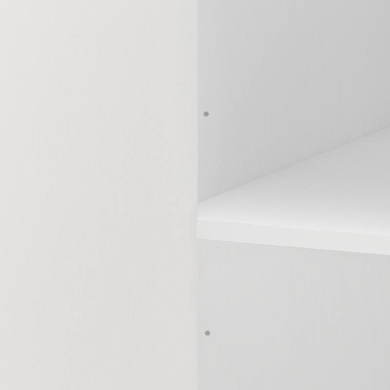 70.87" 8-Door Large Capacity Armoire Wardrobe Closet with Hanging Rod, Adjustable Shelves and Rattan Decorative Doors