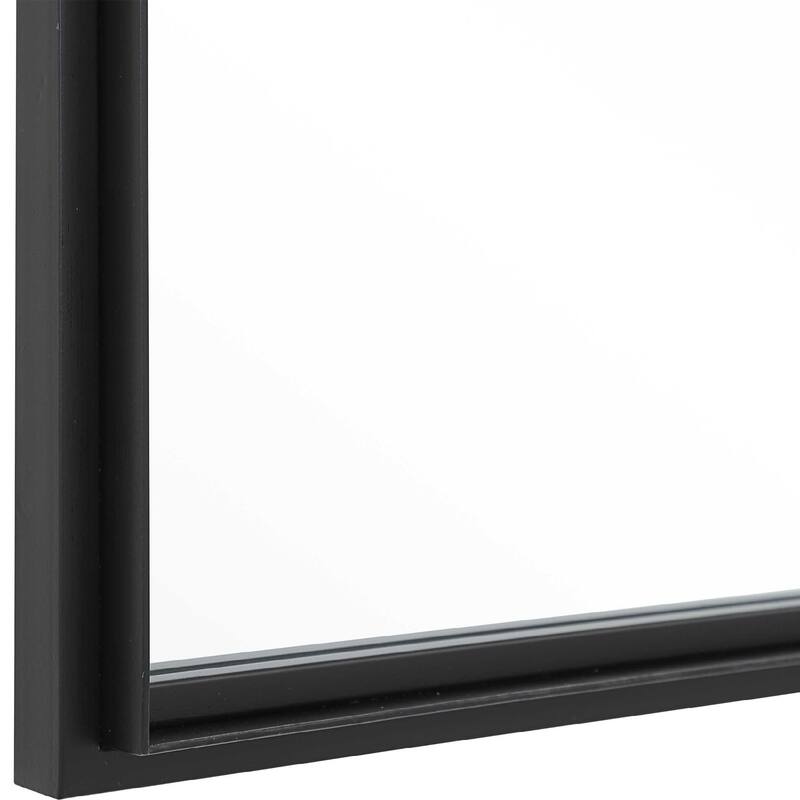 Rectangular Window Wall Mirror - 60" - Black