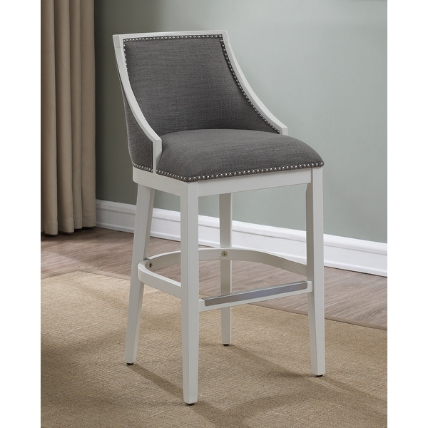 Lawrence white bar outlet stool by greyson living