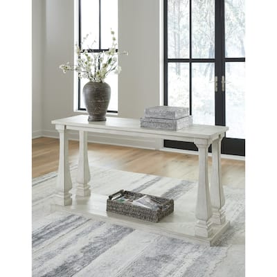 Signature Design by Ashley Arlendyne White Sofa Table - 60"W x 18"D x 32"H