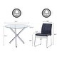 preview thumbnail 4 of 3, SICOTAS 3 Pieces Dining Set Modern Dining Table and Chairs(BLACK)