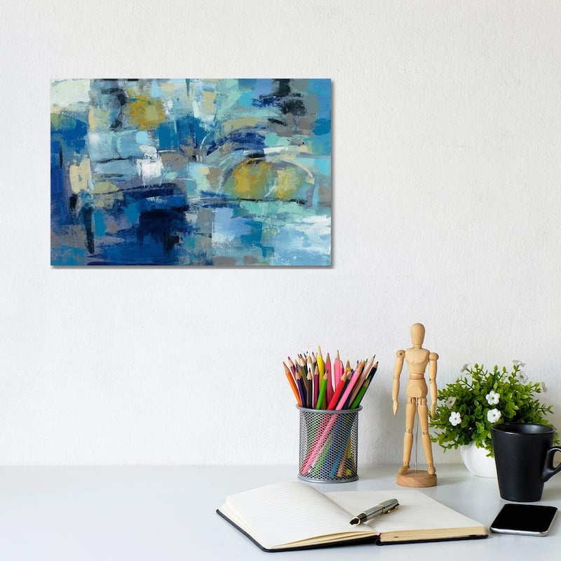 iCanvas "Ultramarine Waves III" by Silvia Vassileva Canvas Print - 8x12x0.75