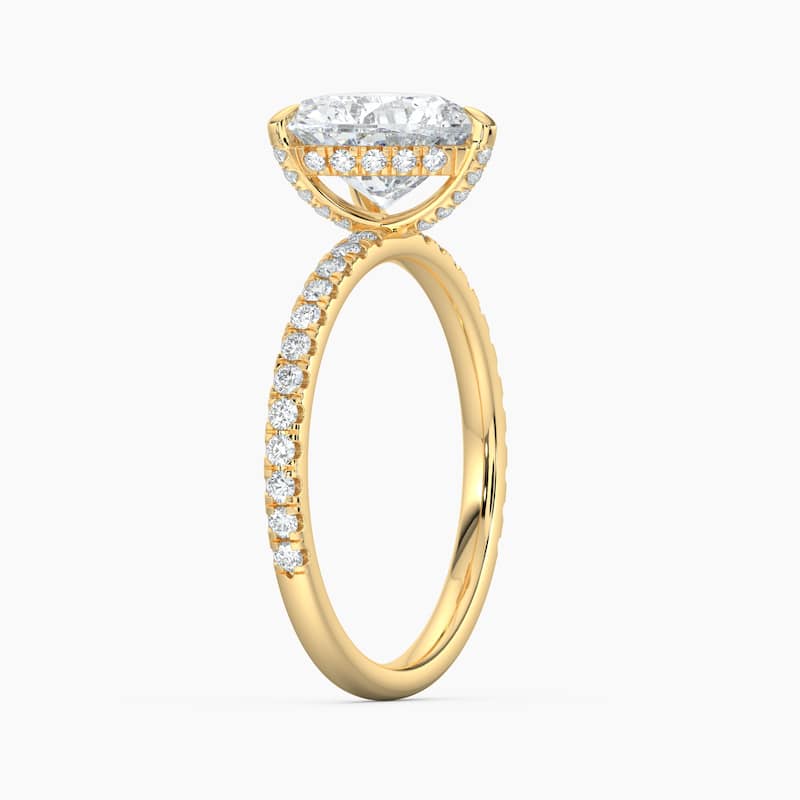 Auriya 14k Gold Lab Grown Heart Diamond Luxe Hidden Halo Engagement Ring 1.00 to 5.00 ct. tw. (F-G, VS)