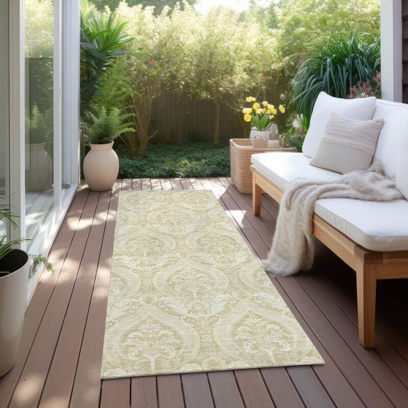 Almit Lush Floral Weather Resistant Versatile Elegance Outdoor Rug