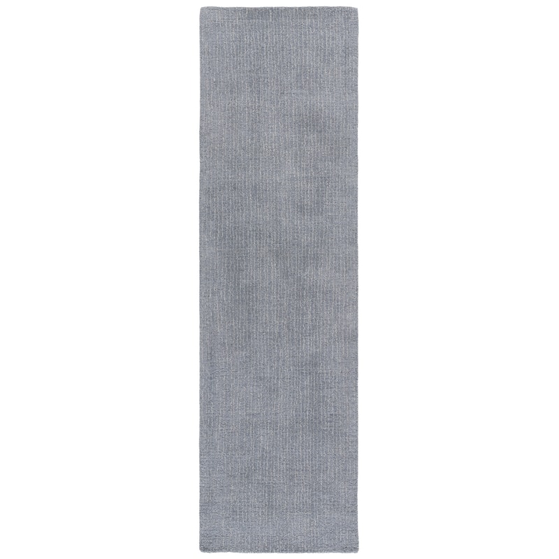 SAFAVIEH Handmade Abstract Aira Contemporary Wool Rug - 2'3" x 8' Runner - Grey/Denim