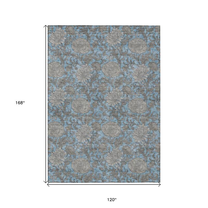 HomeRoots Floral Transitional Rectangle Outdoor Rug