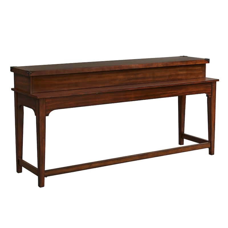 Aspen Skies Russet Brown Console Bar Table - W74 x D21 x H36