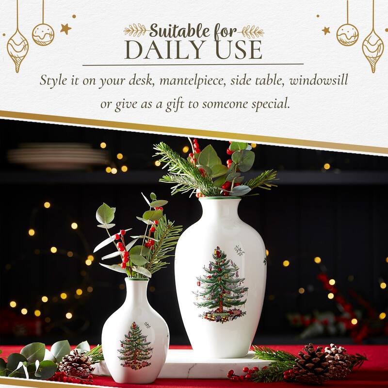 Spode Christmas Tree Posy Vase