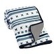 preview thumbnail 1 of 3, Lambs & Ivy Metropolis Blue/White/Gray Ultra Soft Minky & Sherpa Baby Blanket