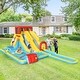 preview thumbnail 2 of 8, Costway Inflatable Dual Slide Water Park Climbing Bouncer W/ 735W - See Details