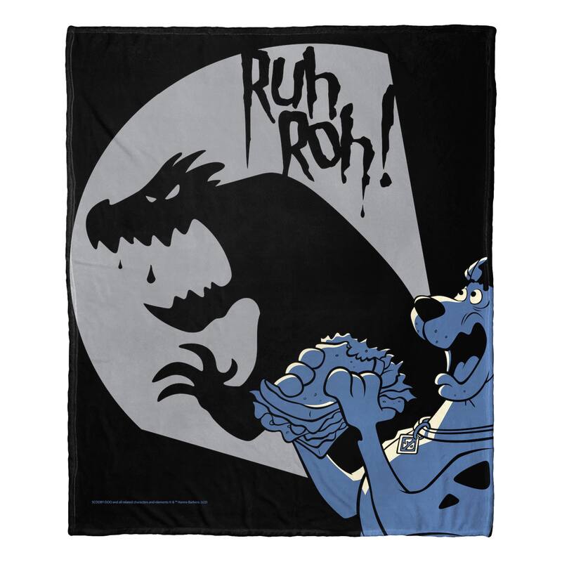 Warner Brothers Scooby-Doo Monsterous Shadow Silk Touch Throw Blanket