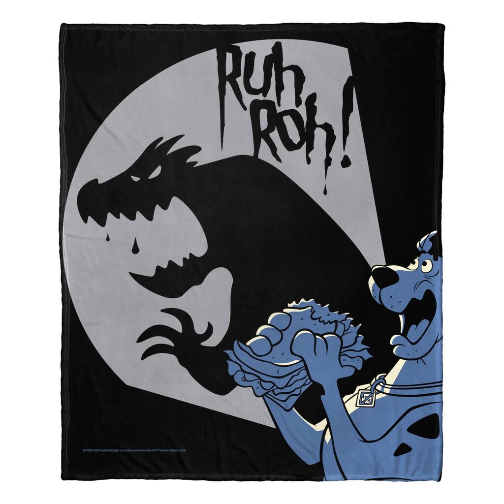 Warner Brothers Scooby-Doo Monsterous Shadow Silk Touch Throw Blanket