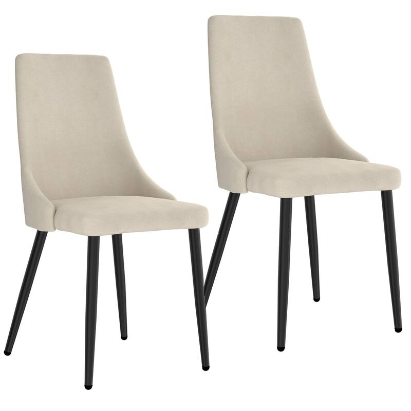 Textured Side Chair - 36.75" - Beige and Black