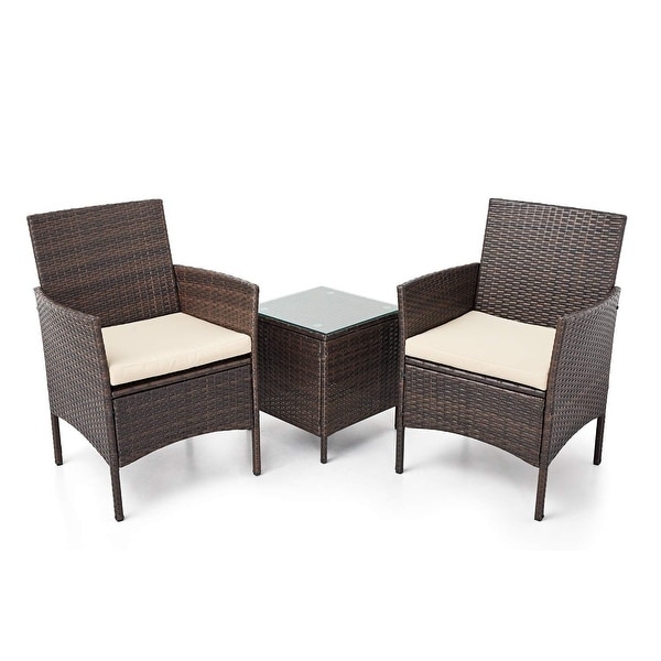 Pheap Outdoor 3-piece Wicker Bistro Set by Havenside Home. Opens flyout.