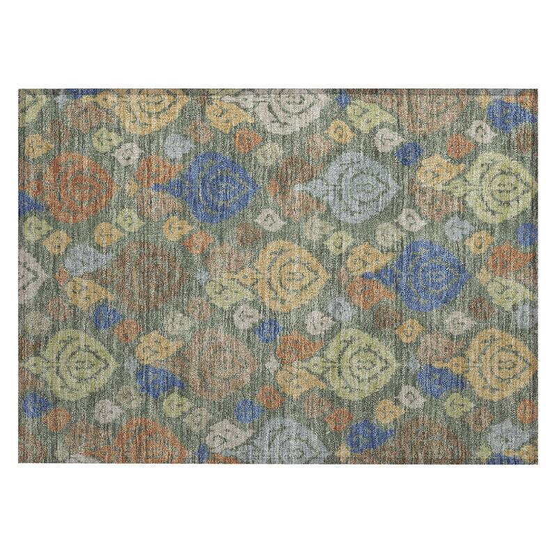 Machine Washable Indoor/ Outdoor Casual Zona Chantille Rug