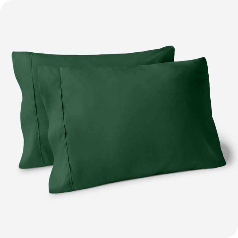 Bare Home Double Brushed Pillowcase Set (Set of 2) - Standard - Forest Green
