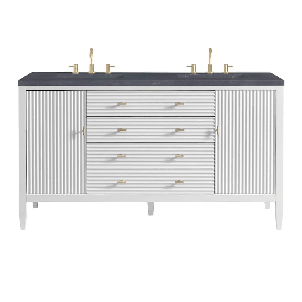James Martin Vanities 485-V60D-3CSP Myrrin 60" Double Basin Wood