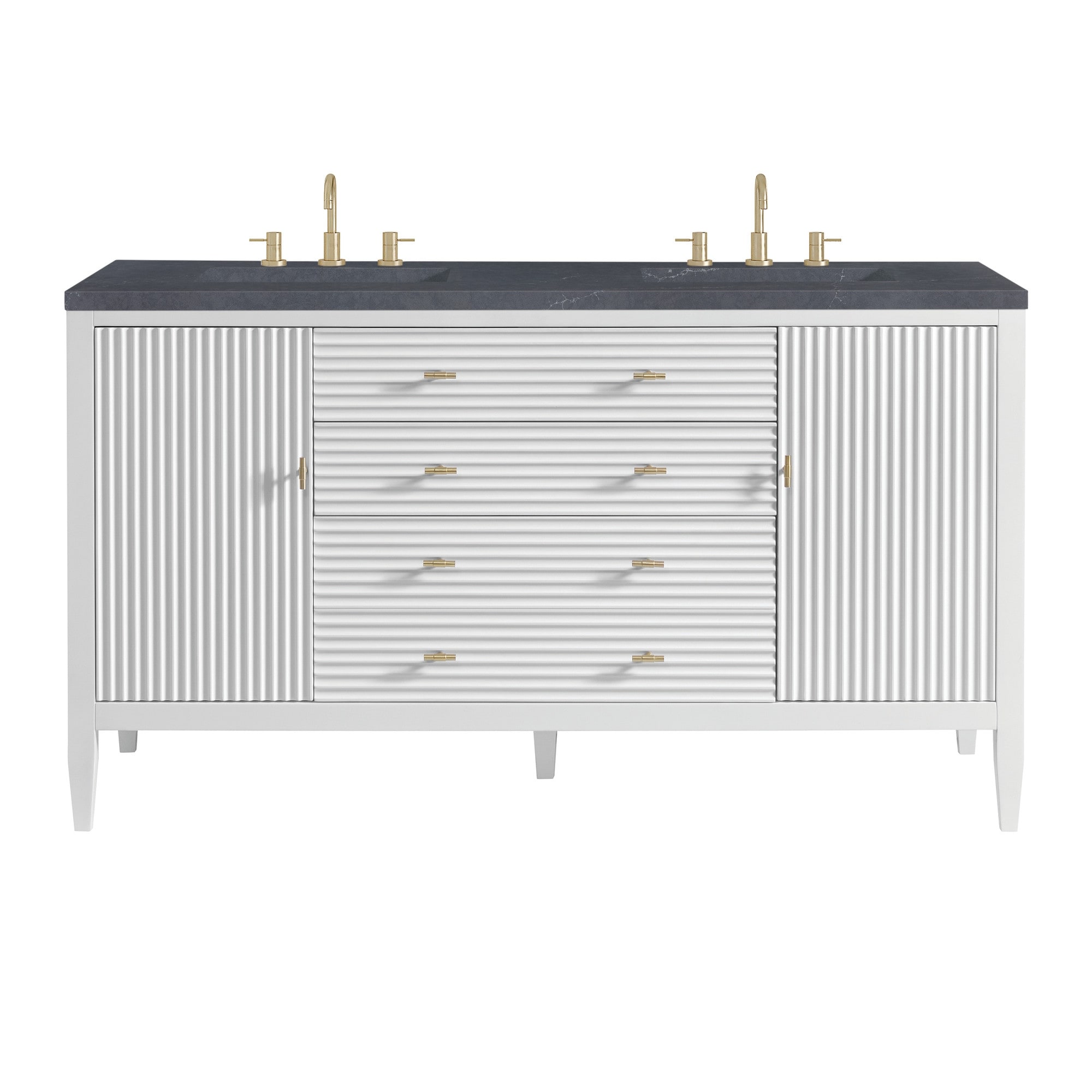 James Martin Vanities 485-V60D-3CSP Myrrin 60" Double Basin Wood