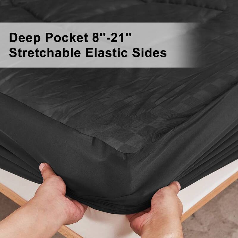 King Size Solid-Color Embossed Mattress Bedspread