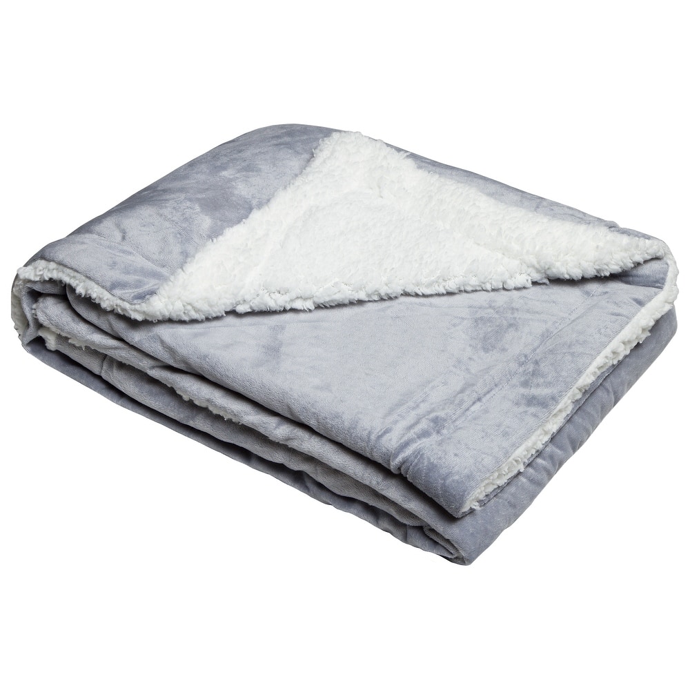 Sherpa Fleece Throw Blanket, Double Layer Fleece Blanket