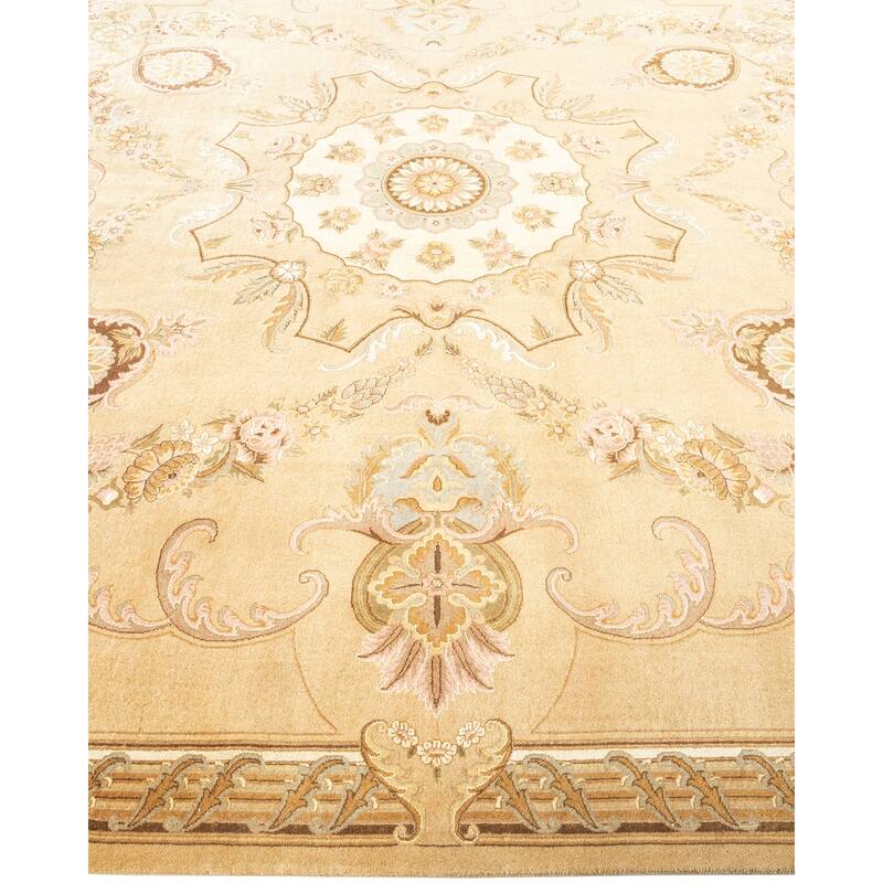 Overton Hand Knotted Wool Vintage Inspired Traditional Mogul Ivory Area Rug - 8 x 10