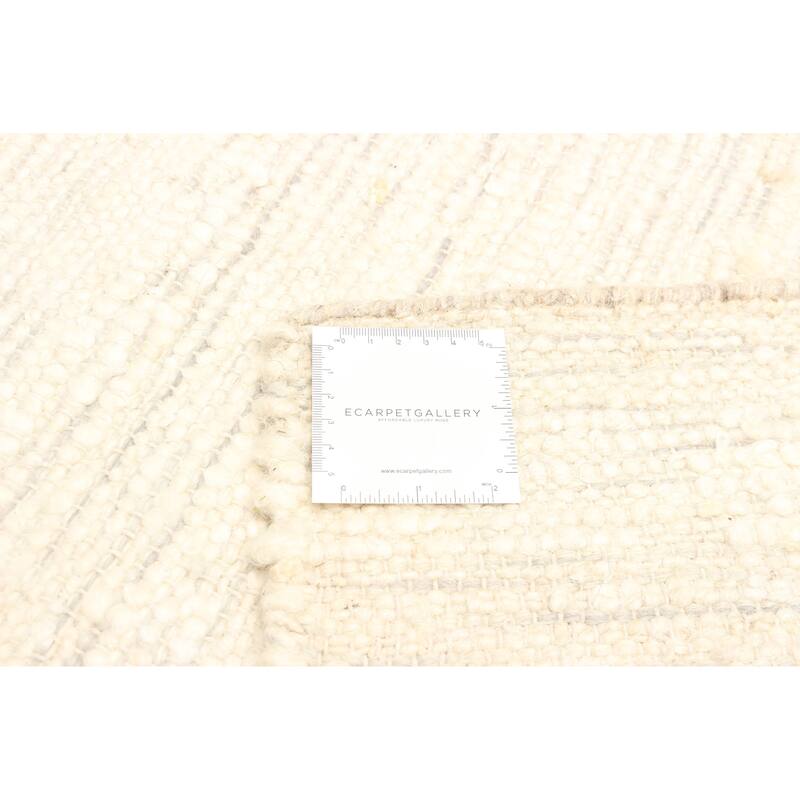 ECARPETGALLERY Braid weave Sienna Cream Wool Rug - 4'10 x 8'2