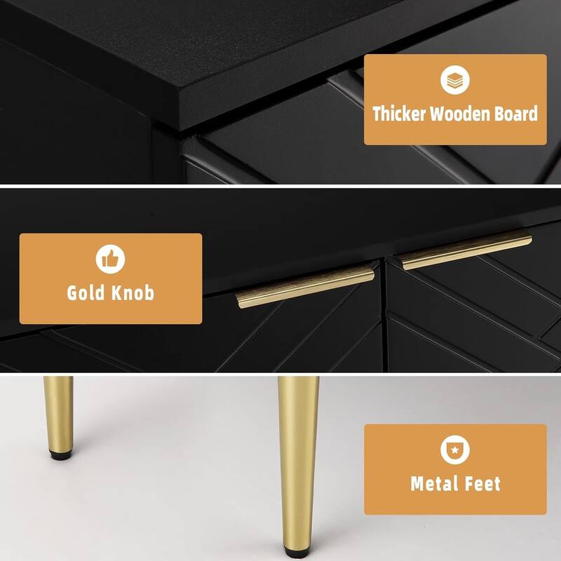 Sideboard Storage Modern Accent Cabinet with 2 Doors, Sideboard Buffet Cabinet for Kitchen