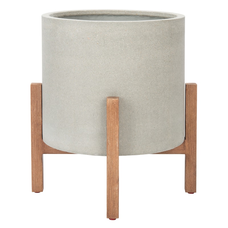 SAFAVIEH Outdoor Savva Concrete Planter - 17"W x 17"D x 19"H