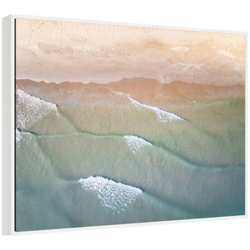 Kate and Laurel Layers of Water by Emiko and Mark Franzen F2 Images Framed Canvas Wall Art Print - 42 x 32