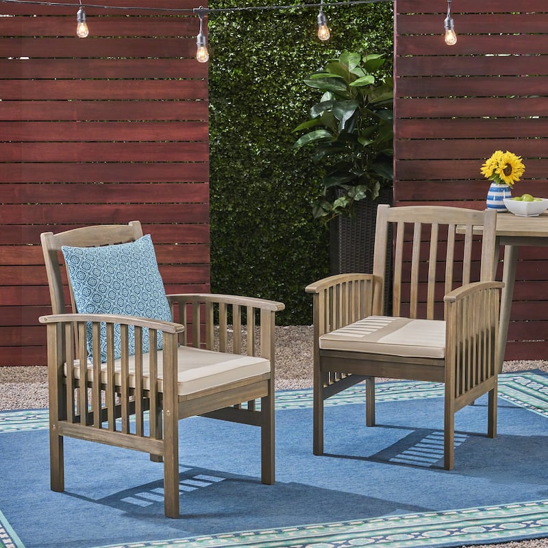 Acacia Wood Patio Chairs