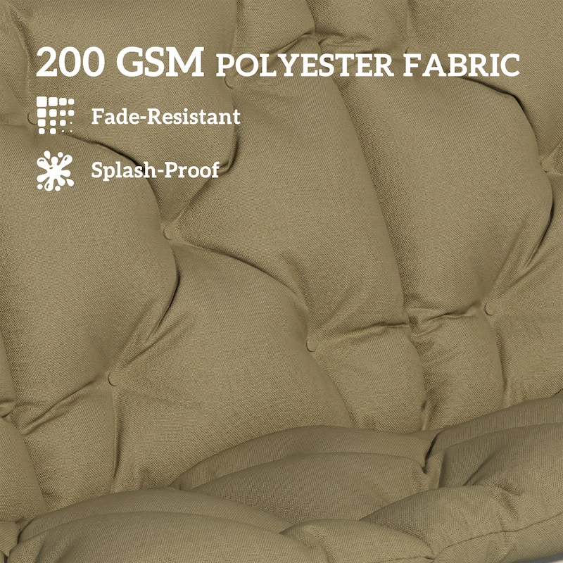 Outsunny Bench Cushion for Outdoor Furniture, 3-Seater Replacement, Outdoor Bench Cushion Tufted