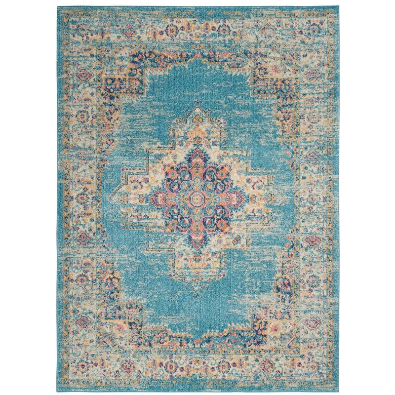 Porch & Den Dobbin Vintage Persian Medallion Farmhouse Area Rug