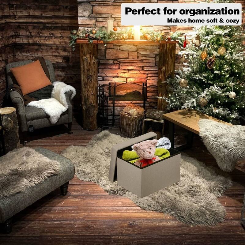 Small Storage Ottoman Stool Foot Rest