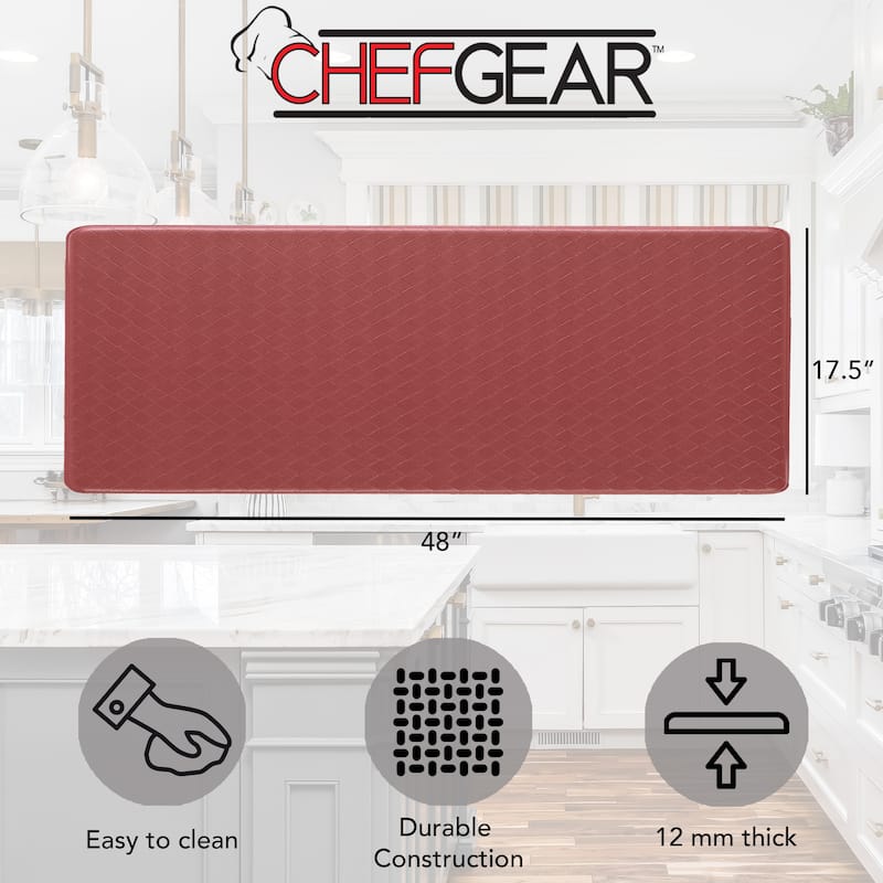 Chef Gear Playa Basketweave Anti-Fatigue Kitchen Wellness Mats