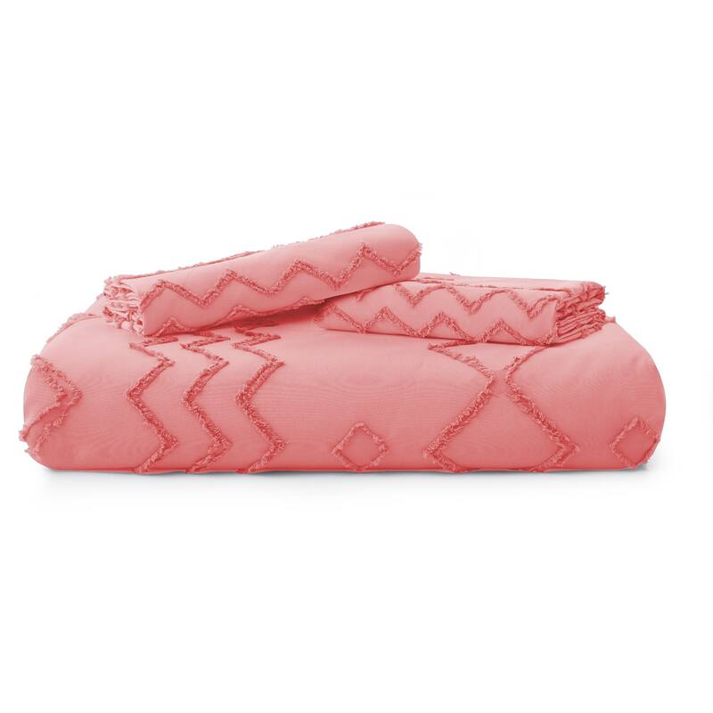 Clipped Jacquard Geometric Duvet Cover & Pillowcase Set