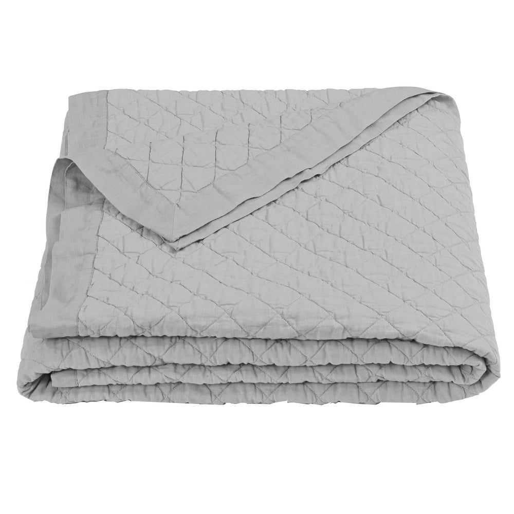HiEnd Accents Diamond Pattern Linen Cotton Quilt, 1PC