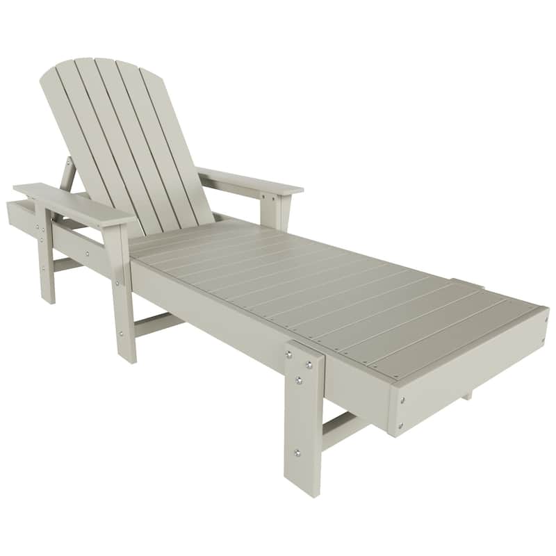 Polytrends Altura Poly Eco-Friendly All Weather Reclining Chaise Lounge with Arms