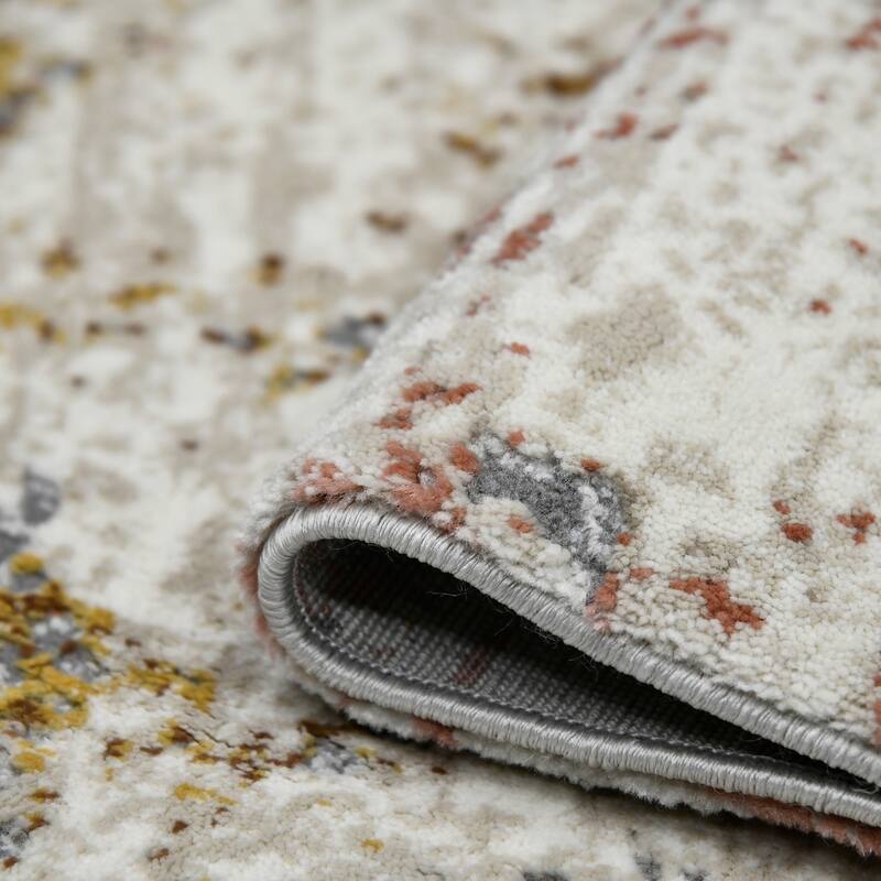 Sylvia Cherene Red Polyester Blend Performance Area Rug