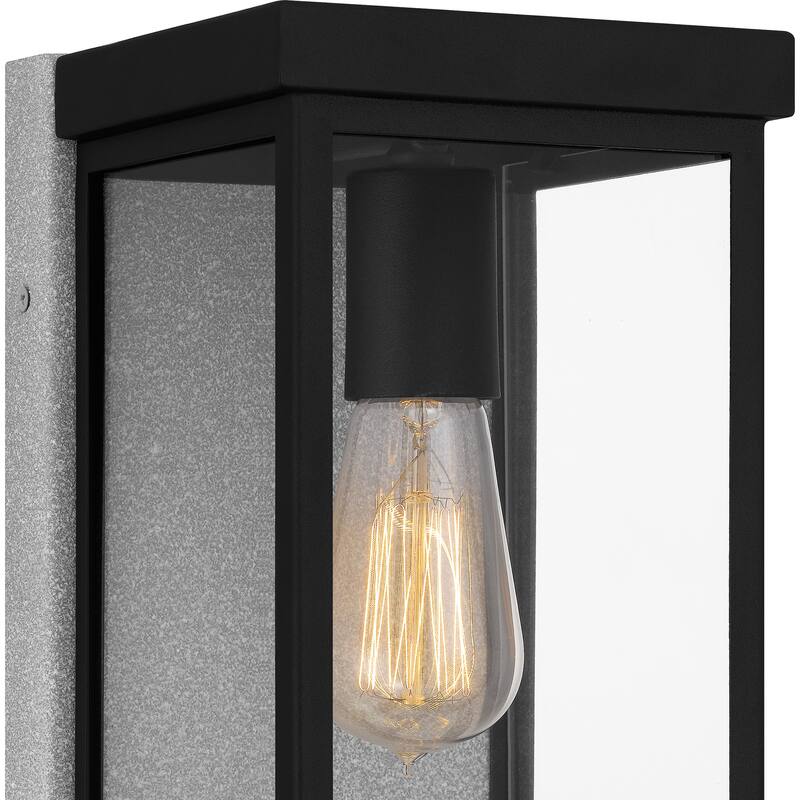 Ezra 1-Light Earth Black Outdoor Wall Lantern