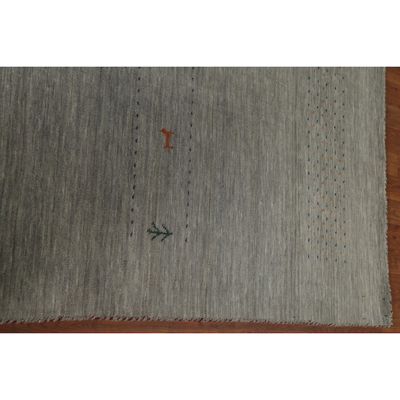 Tribal Gabbeh Indian Area Rug Handmade Wool Carpet - 7'10"x 9'8"