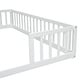 preview thumbnail 51 of 52, Twin Size Wood Double Floor Bed with Guardrails For Toddlers
