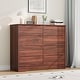 preview thumbnail 15 of 26, Tall Modern Wooden Dresser with 8 Drawers, Deep Storage, Large Chest of Drawers with Wide Top Brown