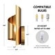 preview thumbnail 10 of 29, Iron Modern Wall Sconce with Novelty Shade and Metal Frame