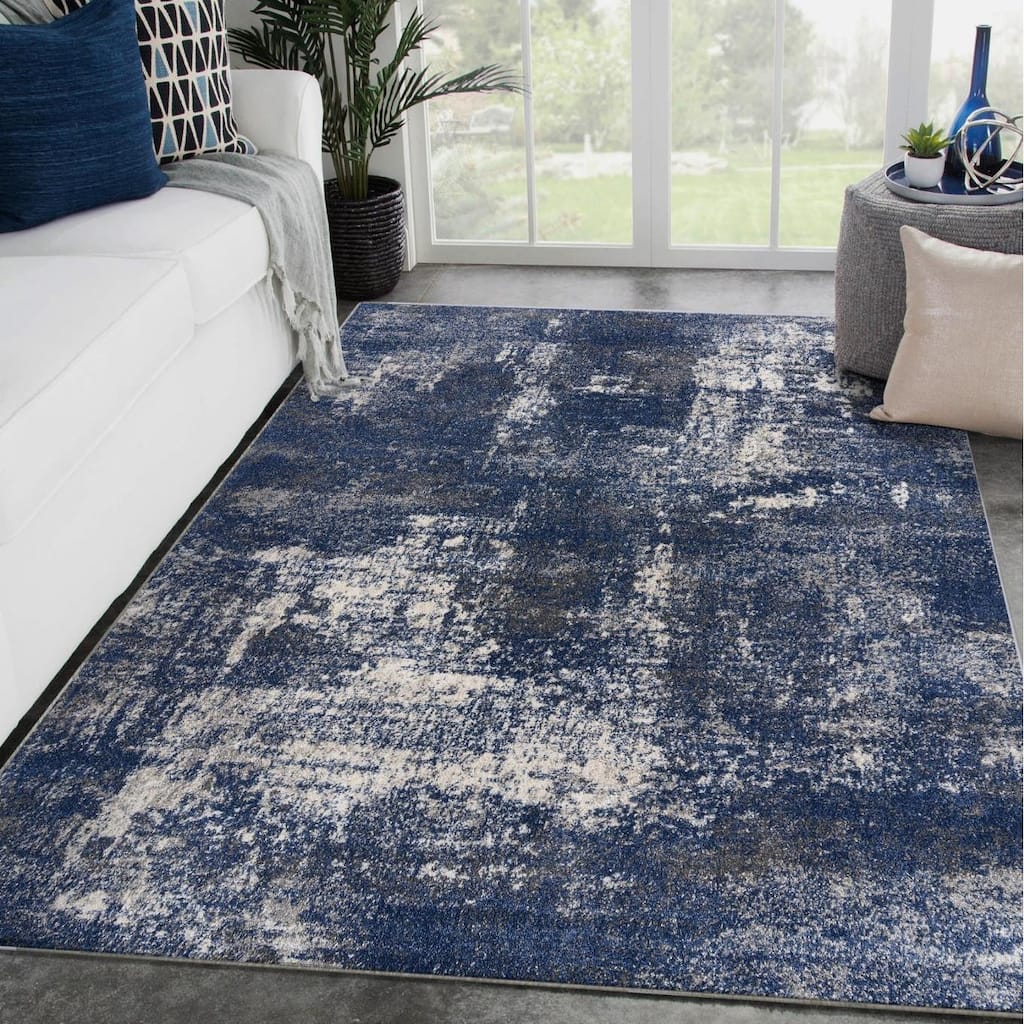 Luxe Weavers Towerhill Collection Area Rug Blue 5x7