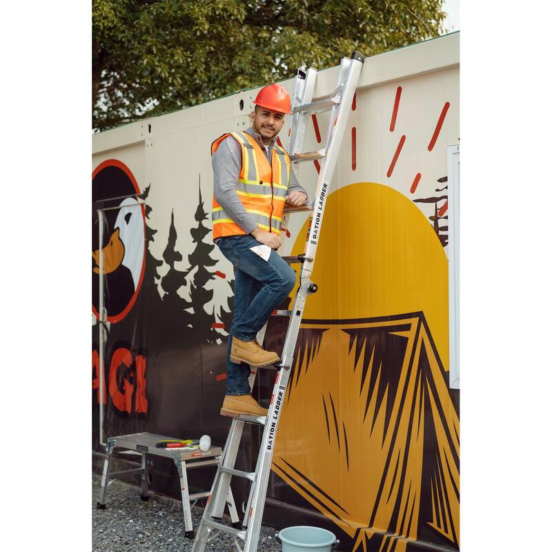 Multi Position Foldable Engineering Aluminum Alloy A-type Ladder