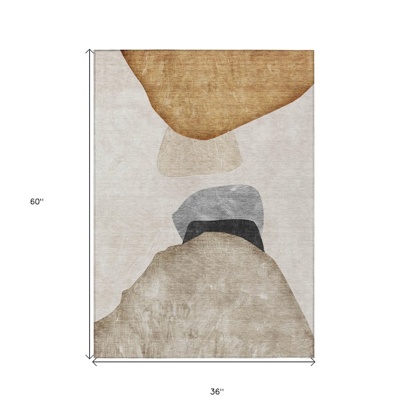 Namo Artistic Abstract Weather Resistant Classic Meets Modern Outdoor Rug