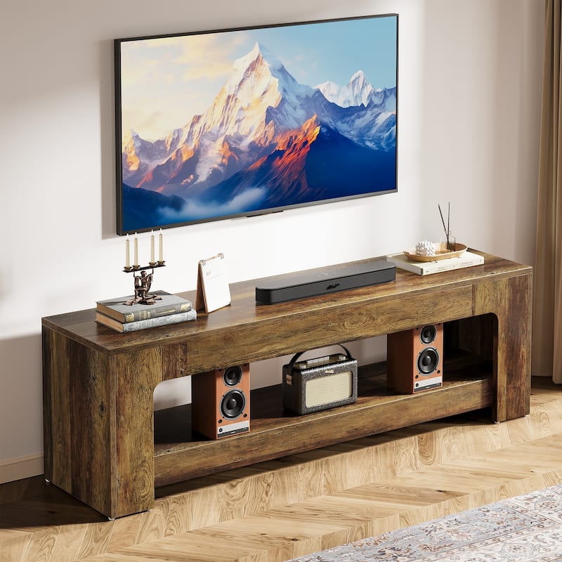 Farmhouse Rustic TV Stand for Living Room for 55/60/65/75-Inch TVs