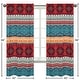 preview thumbnail 4 of 3, Sweet Jojo Designs Boho Chic Mandala 84in Window Treatment Curtain Panel Pair Red Bohemian Colorful Vintage Retro Tribal Luxury