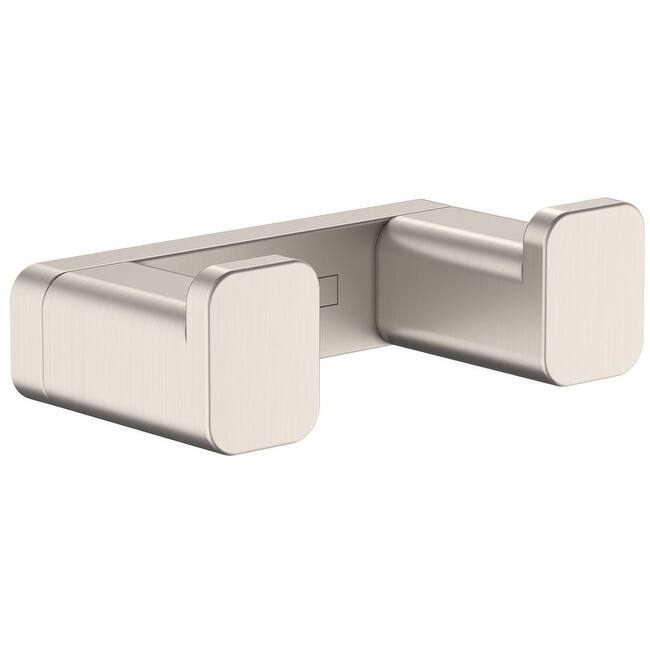 Hansgrohe 41755 AddStoris Double Robe Hook - Brushed Nickel